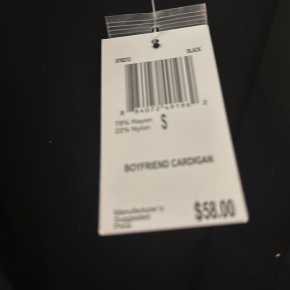 Grace Elements black tunic cardigan small NWT - Picture 3 of 4